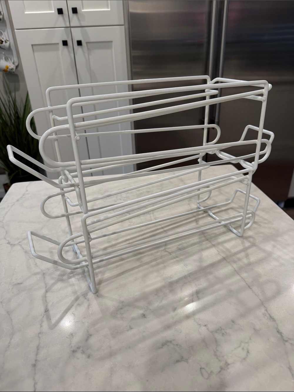 White Wire Soda/Can Dispenser Organizer Rack - Picture 6 of 6